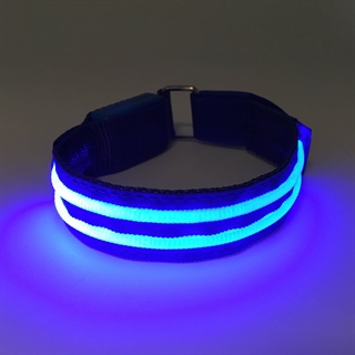 Genopladeligt LED armbånd til løbere - Blå